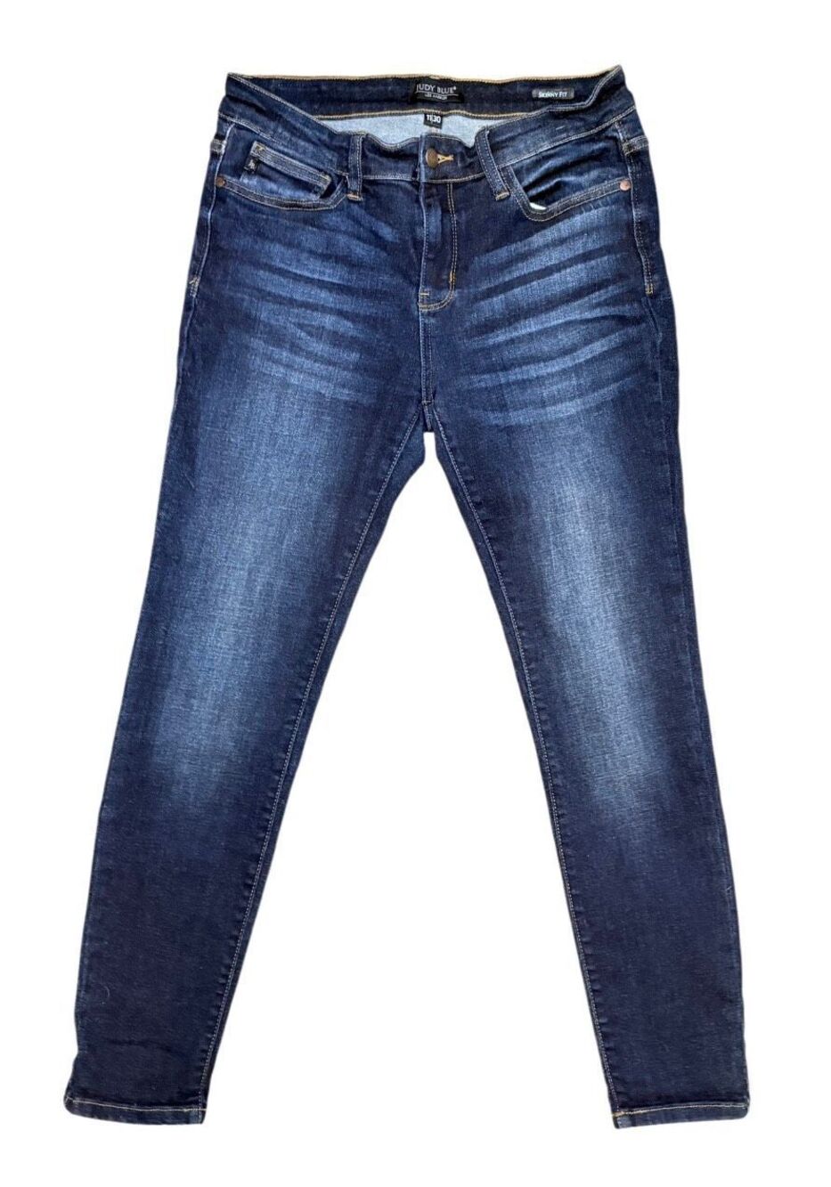 Judy Blue Denim Jeans Sz. 11/30 Skinny Fit Dark Wash  Distressed